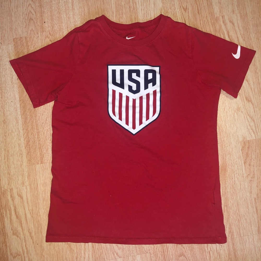Red Nike USA short sleeve shirt